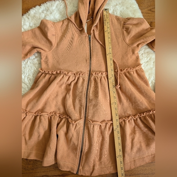 Free People Tiered Trapeze Zip Sweatshirt small - Picture 12 of 13